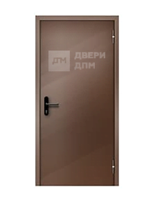 Коричневая противопожарная дверь EIS однопольная глухая ДП-666