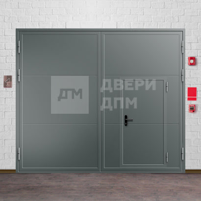 Противопожарные ворота с калиткой ВПМ-80
